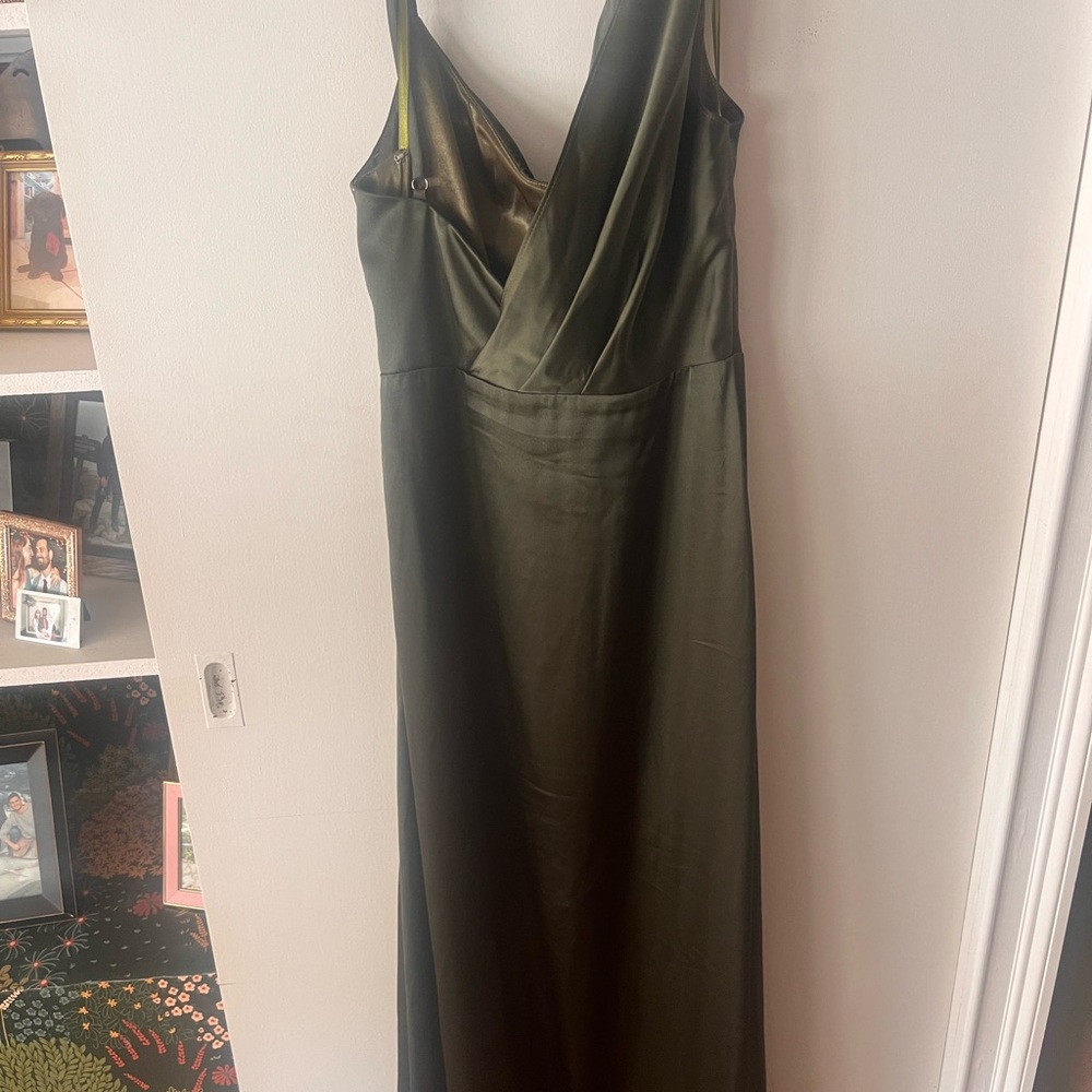 Revelry Deep Green Satin Gown